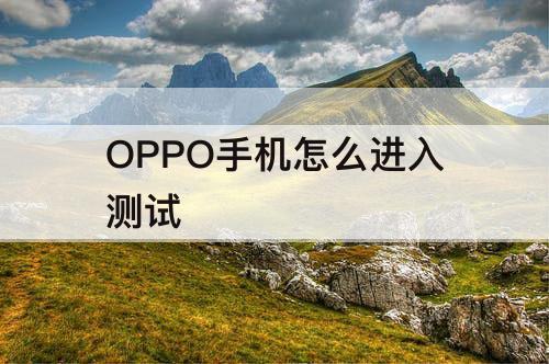 OPPO手机怎么进入测试
