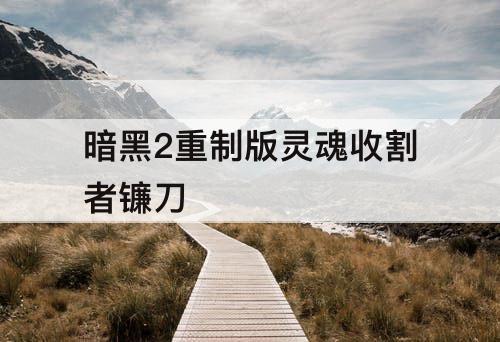 暗黑2重制版灵魂收割者镰刀