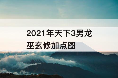 2021年天下3男龙巫玄修加点图