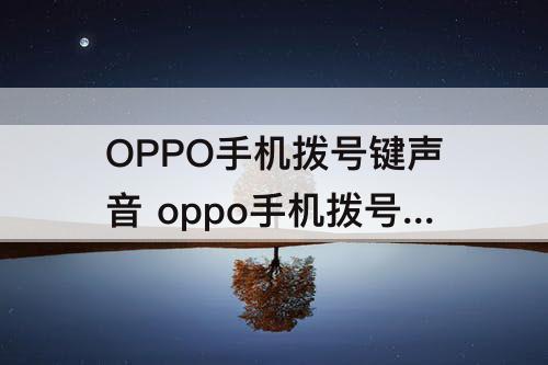 OPPO手机拨号键声音 oppo手机拨号键声音哪里设置