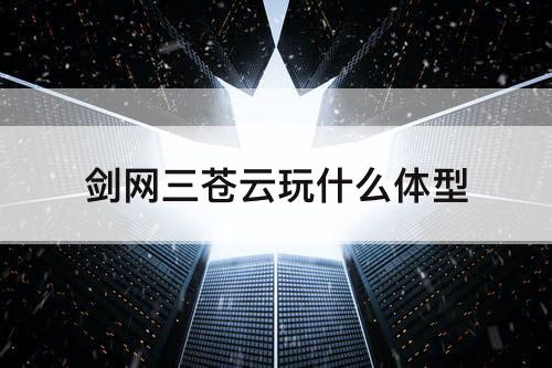 剑网三苍云玩什么体型