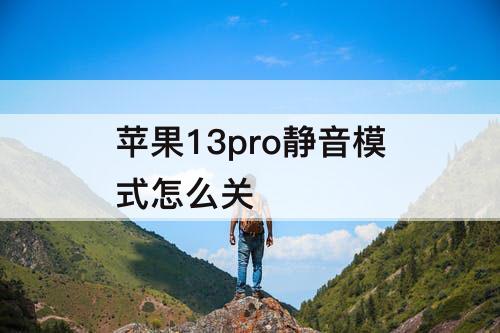 苹果13pro静音模式怎么关