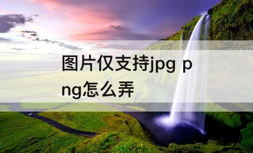 图片仅支持jpg png怎么弄