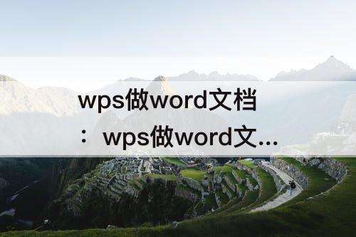 wps做word文档：wps做word文档的时候字打不出来打不上去怎么办