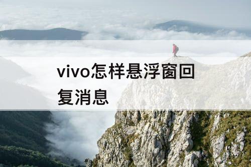 vivo怎样悬浮窗回复消息