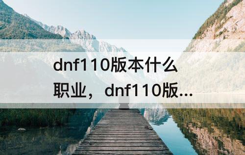 dnf110版本什么职业，dnf110版本什么职业刷图和Pk都厉害