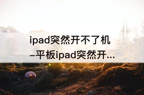 ipad突然开不了机-平板ipad突然开不了机怎么办