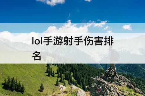 lol手游射手伤害排名