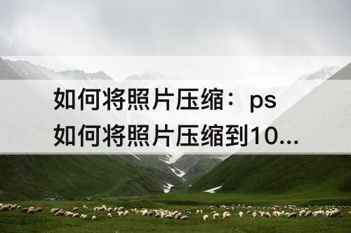如何将照片压缩：ps如何将照片压缩到10kb