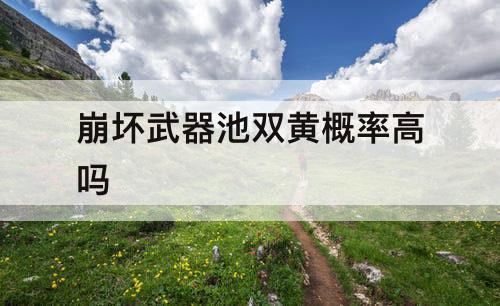 崩坏武器池双黄概率高吗