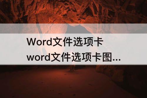 Word文件选项卡 word文件选项卡图片