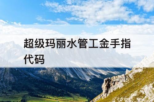 超级玛丽水管工金手指代码