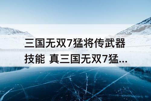 三国无双7猛将传武器技能 真三国无双7猛将传武器技能
