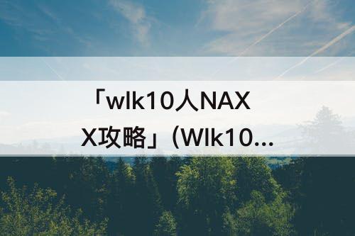 「wlk10人NAXX攻略」(Wlk10人NAXX攻略图文)