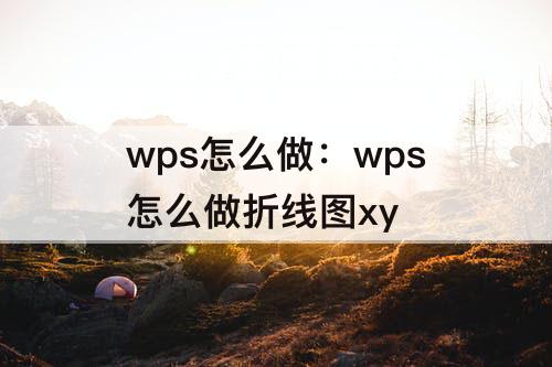 wps怎么做：wps怎么做折线图xy