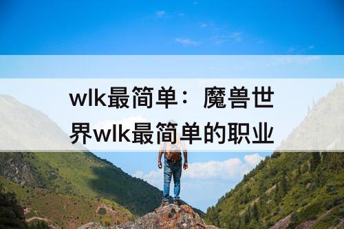 wlk最简单：魔兽世界wlk最简单的职业