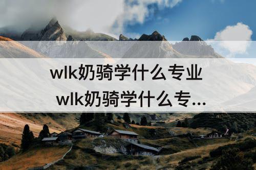 wlk奶骑学什么专业 wlk奶骑学什么专业技能