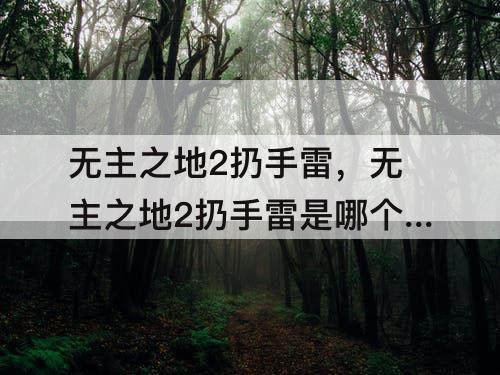 无主之地2扔手雷，无主之地2扔手雷是哪个键