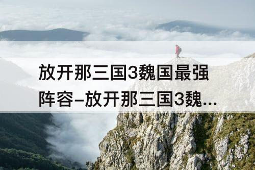 放开那三国3魏国最强阵容-放开那三国3魏国最强阵容推荐