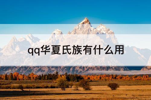 qq华夏氏族有什么用