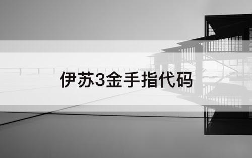 伊苏3金手指代码