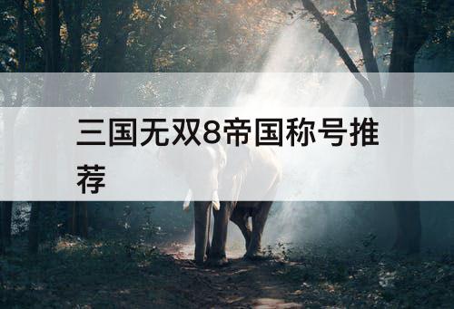 三国无双8帝国称号推荐