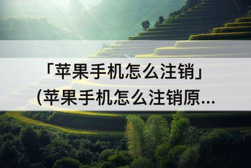 「苹果手机怎么注销」(苹果手机怎么注销原有的ID重新申请账号)