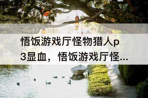悟饭游戏厅怪物猎人p3显血，悟饭游戏厅怪物猎人p3显血金手指代码