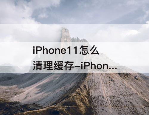 iPhone11怎么清理缓存-iPhone11怎么清理缓存垃圾
