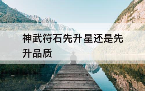 神武符石先升星还是先升品质