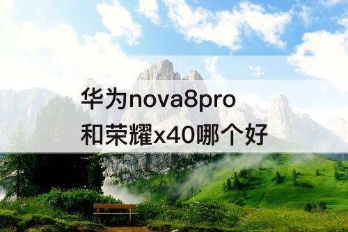 华为nova8pro和荣耀x40哪个好