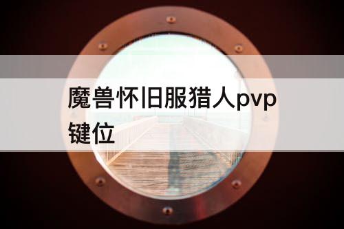 魔兽怀旧服猎人pvp键位