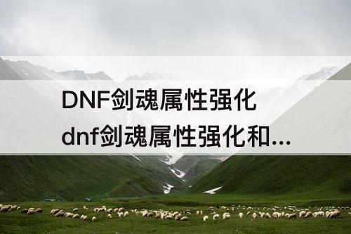 DNF剑魂属性强化 dnf剑魂属性强化和四维哪个伤害高