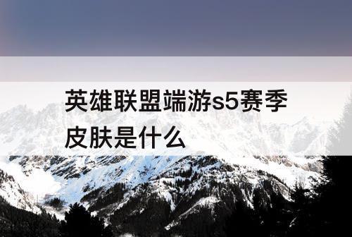 英雄联盟端游s5赛季皮肤是什么