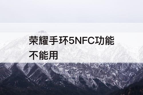 荣耀手环5NFC功能不能用
