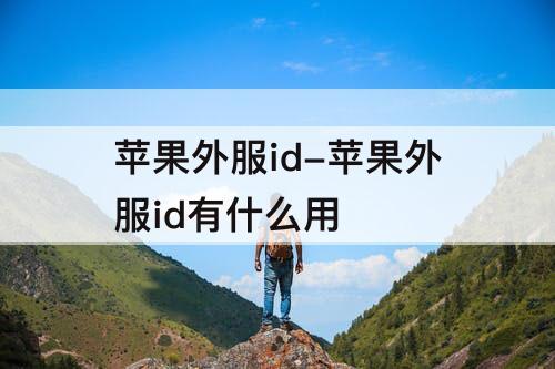 苹果外服id-苹果外服id有什么用