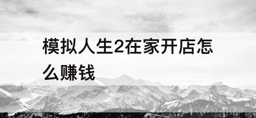 模拟人生2在家开店怎么赚钱