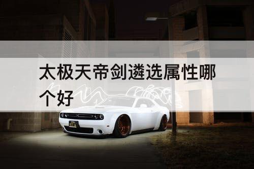 太极天帝剑遴选属性哪个好