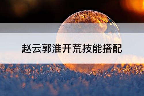 赵云郭淮开荒技能搭配