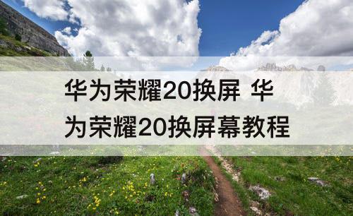 华为荣耀20换屏 华为荣耀20换屏幕教程