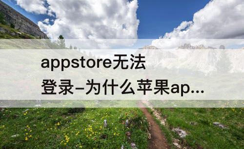 appstore无法登录-为什么苹果appstore无法登录不了