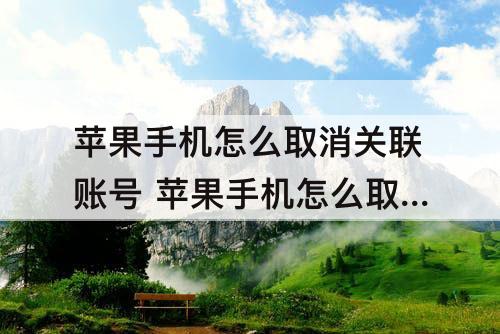 苹果手机怎么取消关联账号 苹果手机怎么取消关联账号同步下载