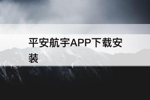 平安航宇APP下载安装