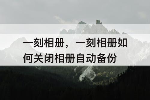 一刻相册，一刻相册如何关闭相册自动备份