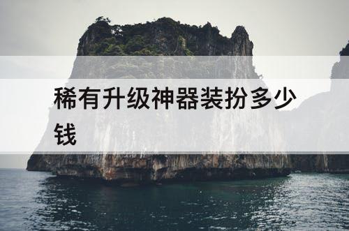 稀有升级神器装扮多少钱