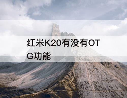 红米K20有没有OTG功能