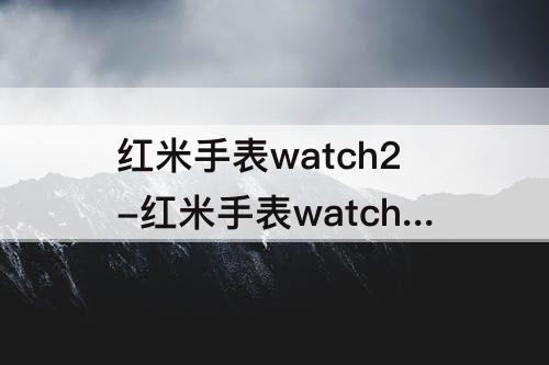 红米手表watch2-红米手表watch2怎么换壁纸