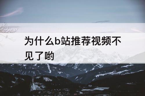 为什么b站推荐视频不见了哟
