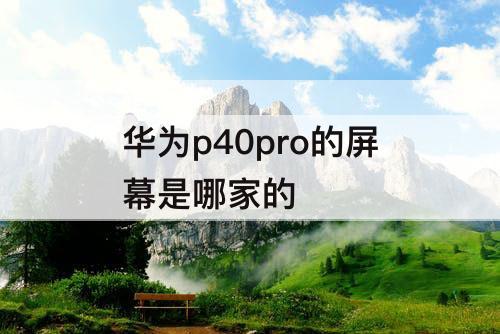 华为p40pro的屏幕是哪家的