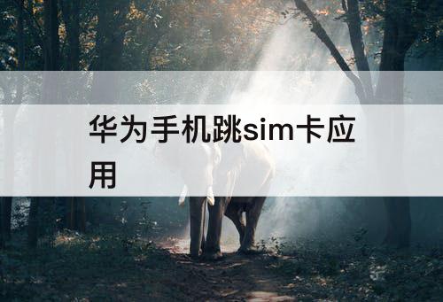 华为手机跳sim卡应用
